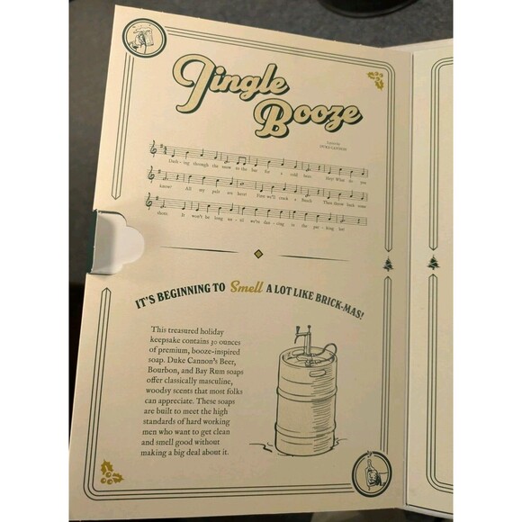 DUKE CANNON JINGLE BOOZE 3-Bar Soap Set NEW 30oz Bourbon Beer Bay Rum Gift - Picture 5 of 6
